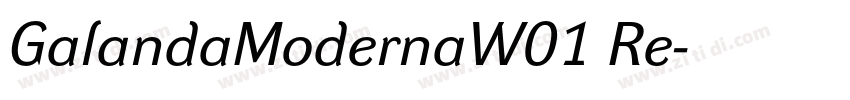GalandaModernaW01 Re字体转换